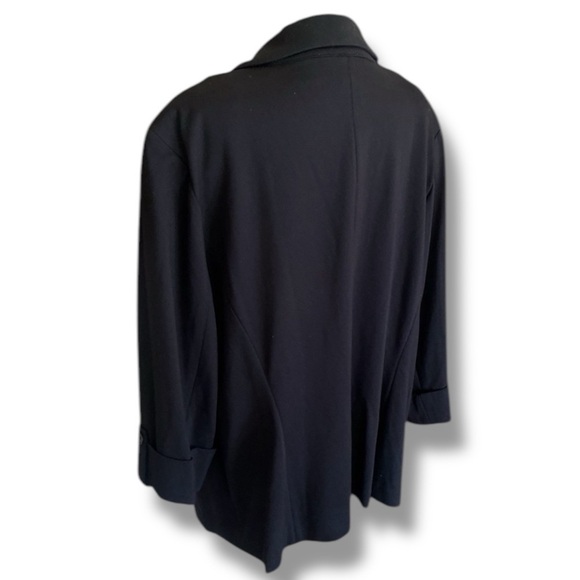 AK COLLECTION (ANNE KLEIN) Blazer Oversized Plus Size 3X Black Single ButtonNWT - Picture 4 of 15